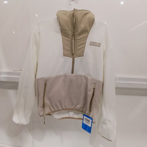 WOMEN'S COLUMBIA SWEET VIEW FLEECE HOODED PULLOVER - EXTRA SMALL - BEIGE/BROWN image 2
