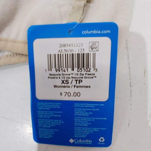 WOMEN'S COLUMBIA SWEET VIEW FLEECE HOODED PULLOVER - EXTRA SMALL - BEIGE/BROWN image 3