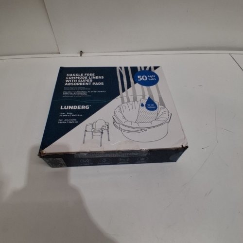 50PK LUNDERG COMMODE LINERS WITH ABSORBENT PADS - 20.5" X 15" image 3