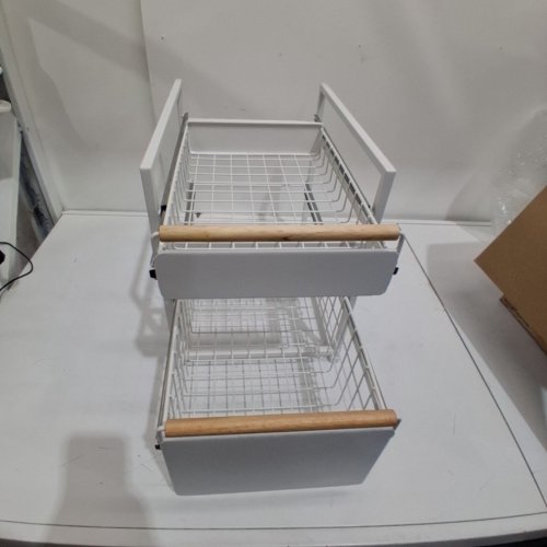 MESA 2-TIER ORGANIZER WITH DRAWERS - 12" X 16" - WHITE/WOOD (MODEL: 1901761) image 4