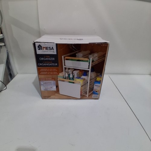 MESA 2-TIER ORGANIZER WITH DRAWERS - 12" X 16" - WHITE/WOOD (MODEL: 1901761) image 6