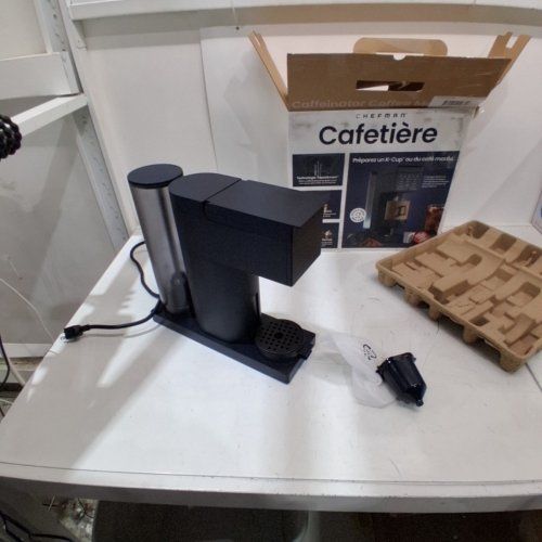 CHEFMAN CAFFEINATOR SINGLE SERVE COFFEE MACHINE GROUND AND K-CUP COMPATIBLE AND ICED COFFEE FUNCTION - MIDNIGHT/DARK BLUE (MODEL: C14-DB-1M-1CAP / 1992639) image 5