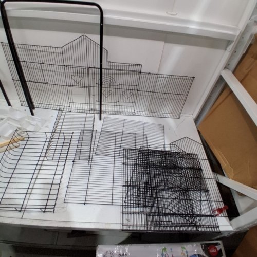 YITAHOME METAL BIRD CAGE WITH ROLLING STAND & ACCESSORIES - 62" - BLACK (MODEL : MAYIH0009695MA) image 5