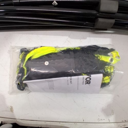 3PC PORTABLE/FOLDABLE METAL BADMINTON WITH MESH NET - 14FT - BLACK/YELLOW (MODEL: DKS-11420/DKS-15100) image 3