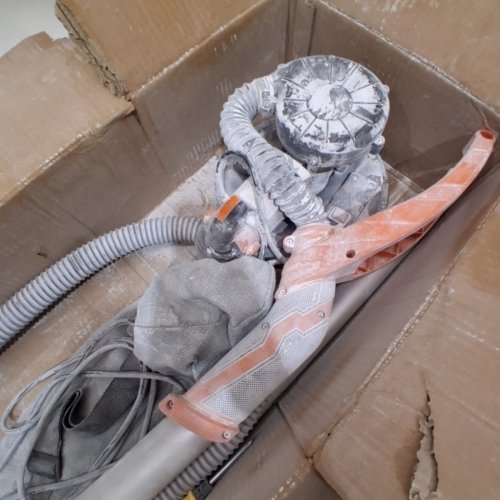 VELPAX DRYWALL SANDER WITH VACUUM, 5 VARIABLE SPEED, AND HANDLE - 1250W - 6.6FT DUST HOSE, 500 TO 1800RPM - ORANGE (MODEL:225B-ZD) image 3