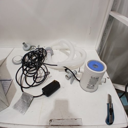 INTEX C330 KRYSTAL CLEAR CARTRIDGE FILTER PUMP FOR ABOVE GROUND POOLS - 330GPH - GREY (MODEL: FP601) image 2