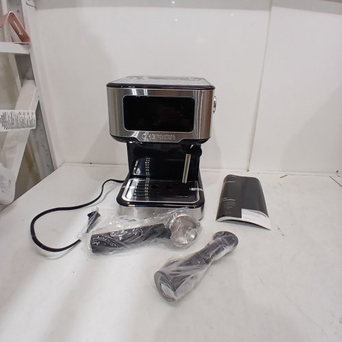 CHEFMAN CRAFTBREW 15-BAR PUMP DIGITAL ESPRESSO MAKER WITH STEAM WAND FOR LATTE & CAPPUCCINO - 1.5L - BLACK / SILVER (MODEL: RJ54-SS-15-D-AM) image 2