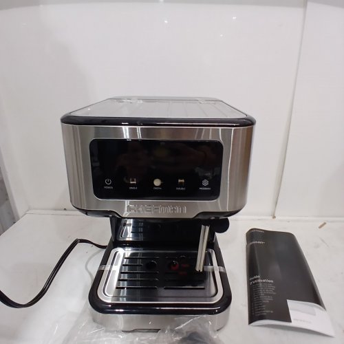CHEFMAN CRAFTBREW 15-BAR PUMP DIGITAL ESPRESSO MAKER WITH STEAM WAND FOR LATTE & CAPPUCCINO - 1.5L - BLACK / SILVER (MODEL: RJ54-SS-15-D-AM) image 3