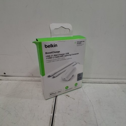 BELKIN USB C CHARGER WITH LIGHTNING CABLE- 20W - WHITE image 4