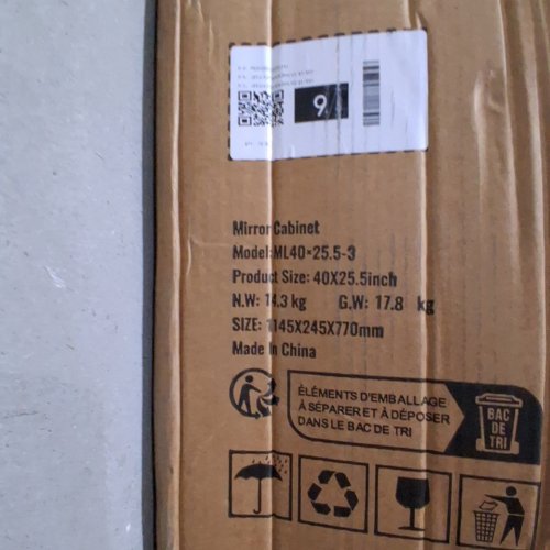 3-DOOR MEDICINE CABINET FOR BATHROOM WITH MIRROR AND GLASS SHELVES - 40" X 25.5" (MODEL: ML40X25.5-3) image 3