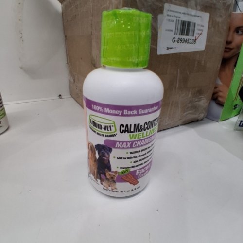 LIQUID-VET CALM & CONTENT WELLNESS MAX CHAMOMILE DIETARY SUPPLEMENT - BACON FLAVOUR - 474ML image 3