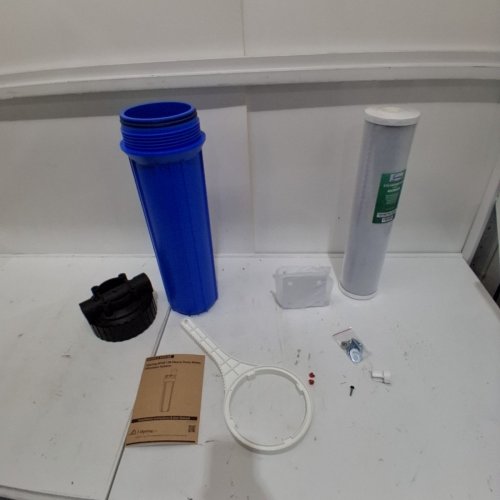 ISPRING 1-STAGE WHOLE HOUSE WATER FILTRATION SYSTEM -CARBON BLOCK FILTER - REDUCES UP TO 99% CHLORINE - 20” X 4.5” (MODEL:WGB12B) image 2