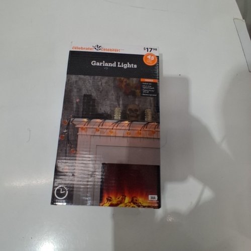 LED GARLAND PUMPKIN LIGHTS - 45LED/ 6FT - ORANGE/BLACK image 3