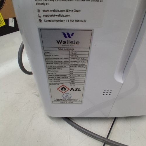 WELLSLE EFFICIENT ENERGY STAR DEHUMIDIFIER - 1.32GAL - WHITE/BLACK (MODEL: YDL24P) image 10
