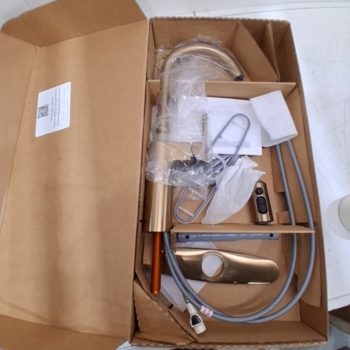 MOEN INARA ONE-HANDLE HIGH ARC PULLDOWN KITCHEN FAUCET WITH POWER BOOST -1.5GPM - BRONZED GOLD (MODEL: 87463BZG) image 2