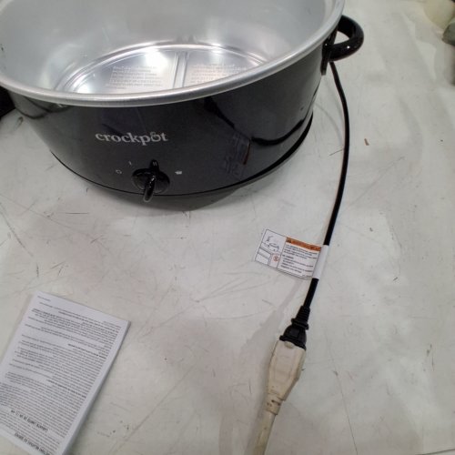 CROCKPOT MANUAL OVAL SLOW COOKER - 8QT - BLACK (MODEL: SCV800) image 2