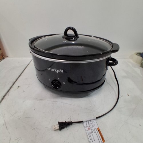 CROCKPOT MANUAL OVAL SLOW COOKER - 8QT - BLACK (MODEL: SCV800) image 3