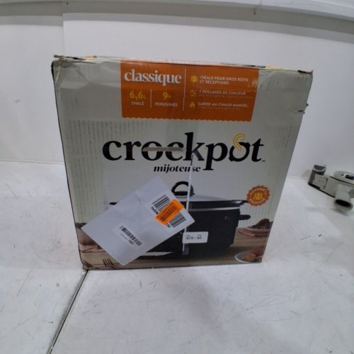 CROCKPOT MANUAL OVAL SLOW COOKER - 8QT - BLACK (MODEL: SCV800) image 5