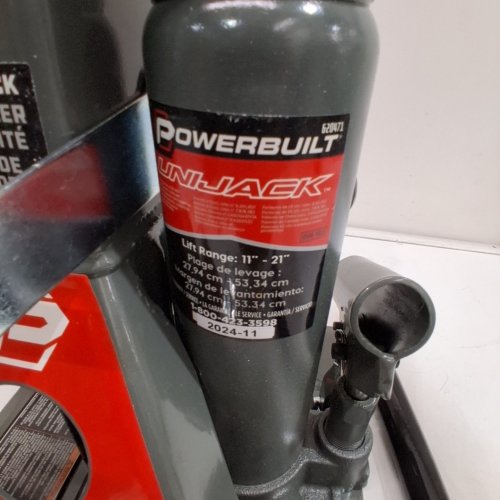 POWERBUILT ALL-IN-ONE HYDRAULIC BOTTLE JACK AND JACKSTAND - 6000 LBS CAPACITY - BLACK (MODEL: 620471) image 2