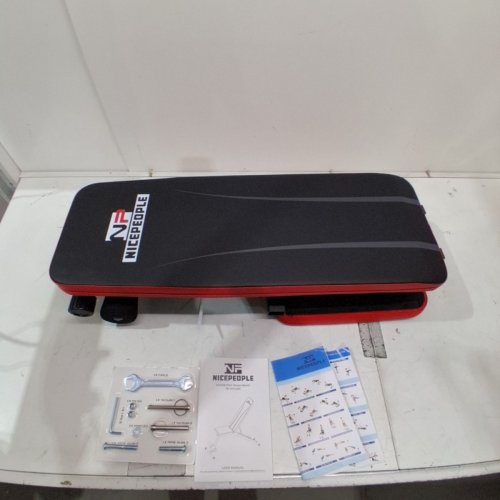 NICEPEOPLE FOLDABLE BASIC WEIGHT BENCH WITH 8 BACKREST POSITIONS - UP TO 660LBS - RED/BLACK (MODEL: FB-23YLD05) image 3