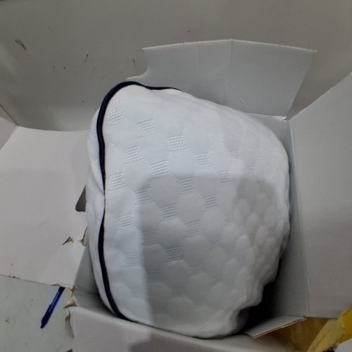 WEEKENDER VENTILATED COOL GEL INFUSED MEMORY FOAM PILLOWS FOR BREATHABLE COMFORT WITH WASHABLE REMOVABLE COVER- KING SIZE - 35” X 16” - WHITE & BLUE (MODEL: WKKK30GF) image 2