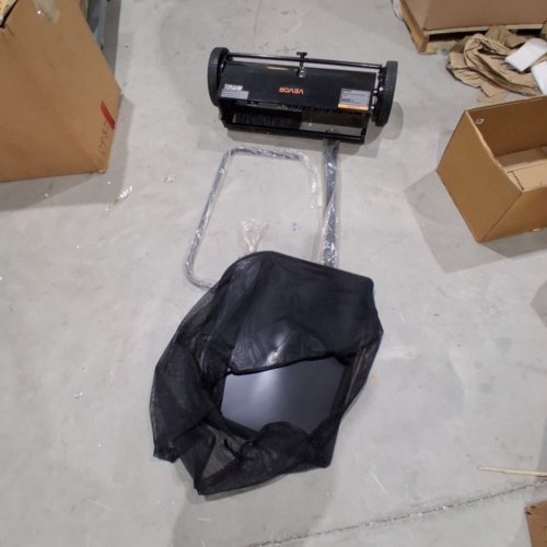 VEVOR ADJUSTABLE TERRAIN RUBBER WHEEL PUSH LAWN SWEEPER WITH DEBRIS COLLECTOR - 26" - BLACK - (MODEL: GT1110) image 2