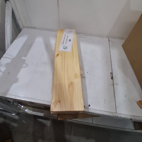2 TIER WALL SHELF -30.7" - CLEAR VARNISHED / NATURAL (IMODEL: 871) image 2