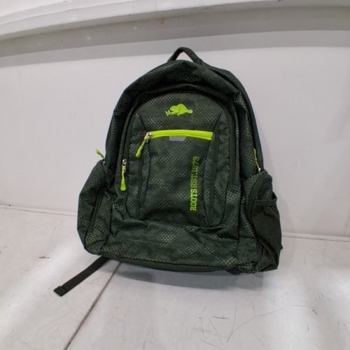 ROOTS BACKPACK WITH 16" LAPTOP COMPARTMENT - 38L - GREEN/YELLOW (MODEL: 1992718) image 2