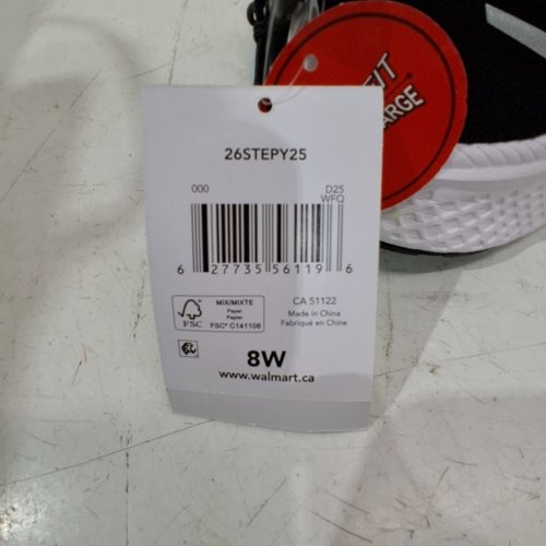 MEN'S ATHLETIC WORKS EZ ON WALKING SNEAKER SHOES - SIZE 8 WIDE - BLACK (STYLE: 26STEPY25) image 2