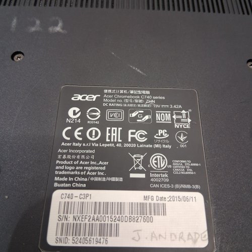 ACER CHROME OS 11.6" CHROMEBOOK - 2GB RAM, 16GB SSD - BLACK (MODEL: C740-C3P1) image 8