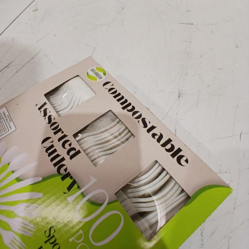 100PC GO4GREEN ASSORTED COMPOSTABLE CUTLERY - WHITE image 3