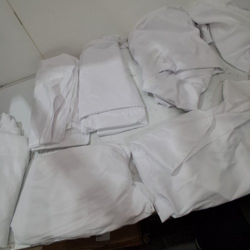 8PK RECTANGULAR POLYESTER TABLECLOTHS FOR PARTIES AND EVENTS - 60" X 126" - WHITE image 3