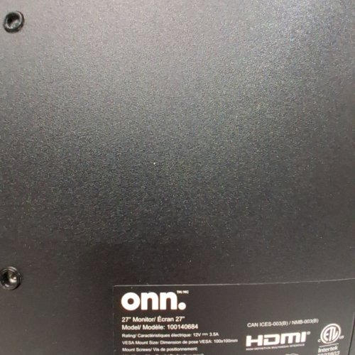 ONN. 27" FHD (1920 X 1080P) LED BACKLIT COMPUTER MONITOR - BLACK (MODEL: 100140684) image 10