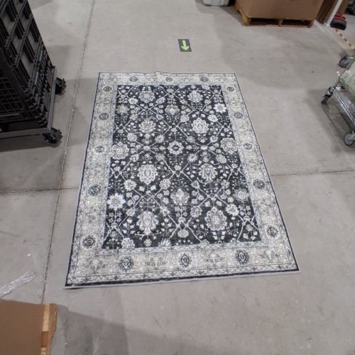 WASH LUXE FLORAL AREA RUG - 5FT X 7FT (152 CM X 213 CM) - GREEN / IVORY (ITEM: 2046294) image 3