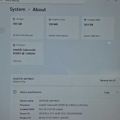 JUMPER 16" LAPTOP - INTEL CELERON N5095 2.0GHZ, 16GB RAM, 128GB+512GB HARD DRIVE, WINDOWS 11 - GREY - (MODEL: J1) image 9