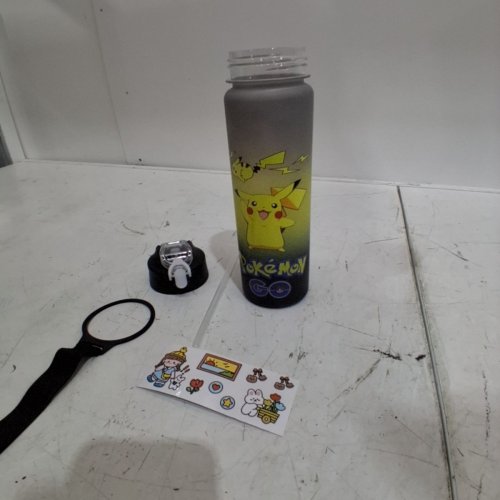 POKEMON SPORTS WATER BOTTLE - GREY/BLACK image 2