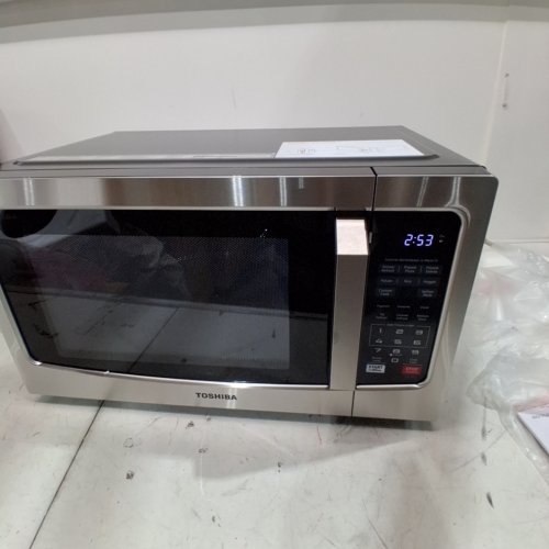 TOSHIBA COMPACT COUNTERTOP STAINLESS STEEL SMART SENSOR MICROWAVE OVEN WITH CHILD LOCK- 1.2CU.FT/1500W - GREY/BLACK (MODEL: ML-EM31P(SS)/CA) image 3