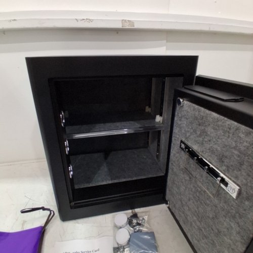 HSGCJS SECURITY SAFE WITH 3 WAYS TO OPEN - BIOMETRICS/PASSWORD/KEY - 1.2 CU.FT - BLACK (MODEL: HSGCJS-1-30Z) image 4