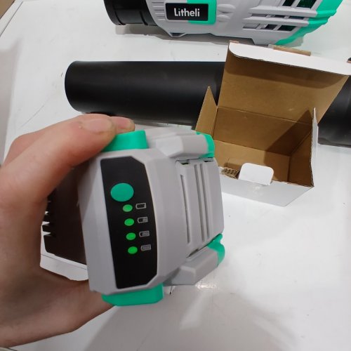 LITHELI 40V CORDLESS LEAF BLOWER BATTERY POWERED FOR CLEANING LEAVES-GREEN (MODEL:D07102150) image 2