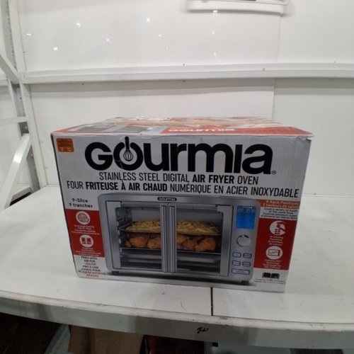 GOURMIA 9-SLICE 5 RACK POSITION DIGITAL AIR FRYER OVEN WITH 14 ONE-TOUCH COOKING FUNCTIONS AND AUTO FRENCH DOORS - 1700W - STAINLESS STEEL (MODEL: GTF7530) image 7