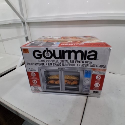 GOURMIA 9-SLICE 5 RACK POSITION DIGITAL AIR FRYER OVEN WITH 14 ONE-TOUCH COOKING FUNCTIONS AND AUTO FRENCH DOORS - 1700W - STAINLESS STEEL (MODEL: GTF7530) image 8