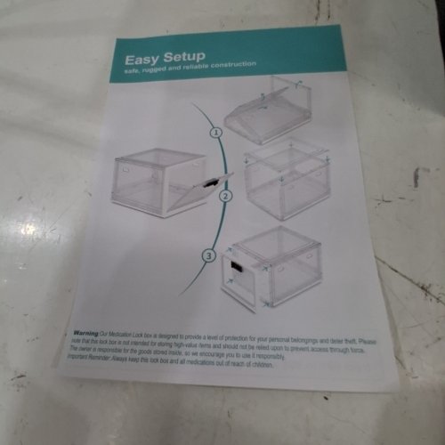 2PK MEDICINE LOCK BOX - 11.4" X 9" X 7.5" - BLACK image 2