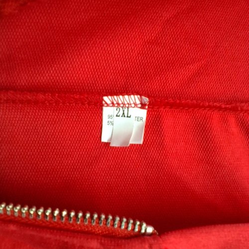HOODED ZIP-FRONT JUMPSUIT - 2XL - RED image 3