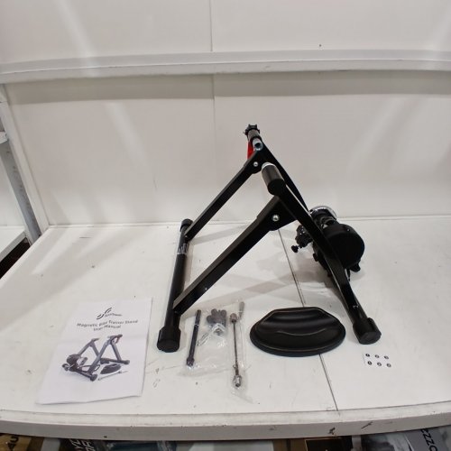 SPORTNEER MAGNETIC BIKE TRAINER WITH NOISE REDUCTION WHEEL - FIT 26" TO 28" TIRE - BLACK image 2