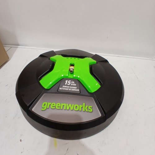 GREENWORKS ROTATING SURFACE CLEANER ATTACHMENT FOR PRESSURE WASHERS UP TO 3100 PSI- 15" - BLACK/GREEN - (MODEL:5203502) image 2