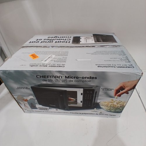 CHEFMAN MICROWAVE OVEN WITH 10 POWER MODES & CHILD SAFETY LOCK - 0.7 CU.FT. - BLACK (MODEL: RJ55-7-V2) image 7