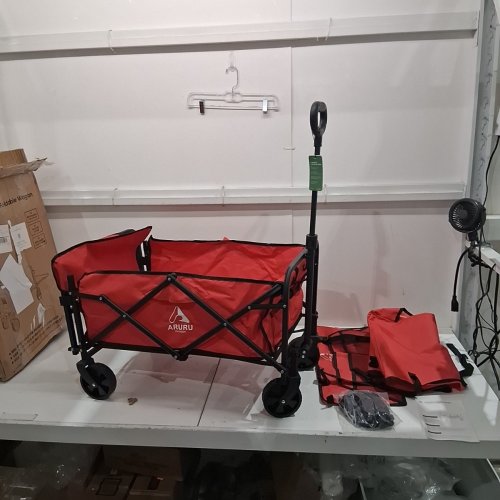 ARURU FOLDABLE COLLAPSIBLE UTILITY WAGON CART - RED - (MODEL: KWF-709) image 2