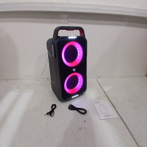 FOXDAWN 240W OUTPUT PORTABLE PARTY SPEAKER - BLACK AND ORANGE (MODEL: PARTYTIME300) image 3