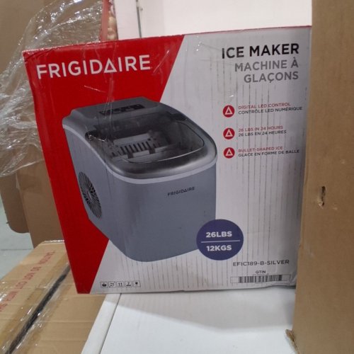 FRIGIDAIRE COMPACT COUNTERTOP ELECTRIC ICE MAKER WITH SCOOP- MAKES 26LBS OF ICE/DAY - SILVER (MODEL: EFIC189-B-SILVER) image 5