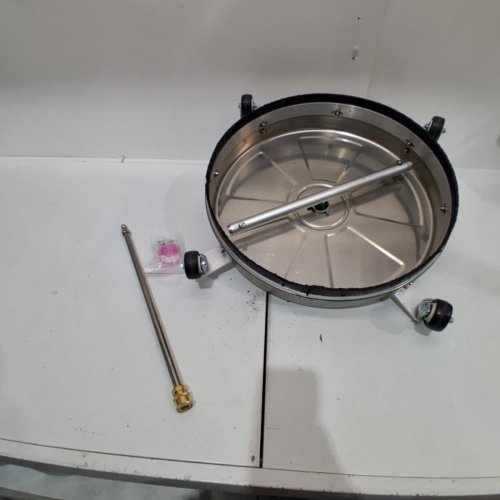 STAINLESS STEEL PRESSURE WASHER SURFACE CLEANER - 18", 4000PSI MAX, 1/4" CONNECTOR - SILVER - (MODEL: QD-XDP11) image 2